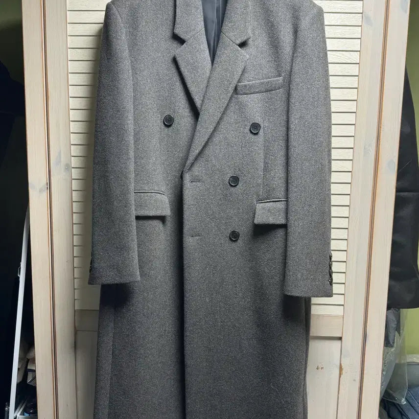 [BUNJANG] Elmood Grey Whale Double Coat Khaki / (46) 엘무드 그레이웨일 더블 코트 카키