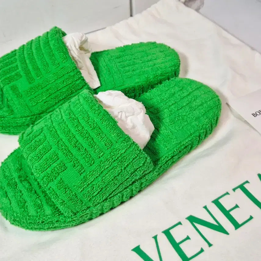 [BUNJANG] Bottega Veneta Resort Sponge Grass Slippers Sandals Size 39 / (정품) 보테가 베네타 리조트 스폰지 그래스 슬리퍼 샌들 39