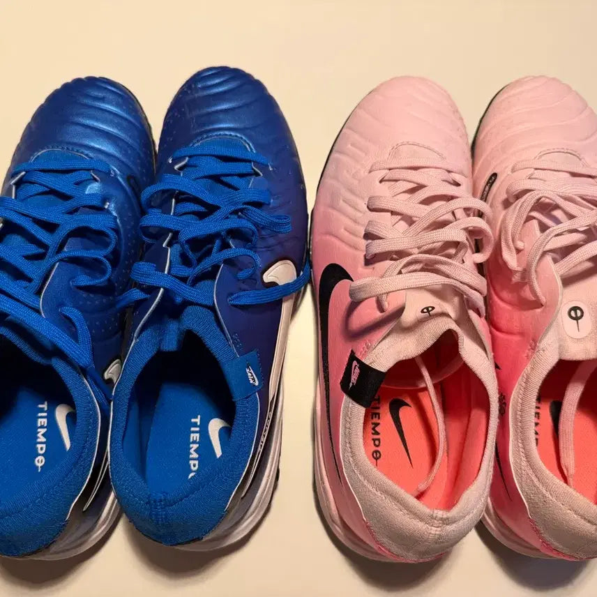 [BUNJANG] Nike Tiempo Pro TF Futsal Shoes Blue/Pink / 나이키 티엠포 프로 tf 풋살화 블루/ 핑크 250, 255