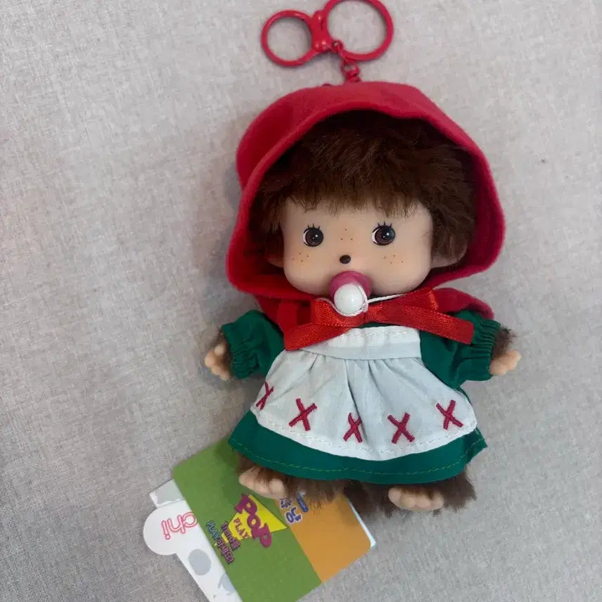 [BUNJANG] Monchhichi Red Hood Keyring / 몬치치 빨간 망토 키링