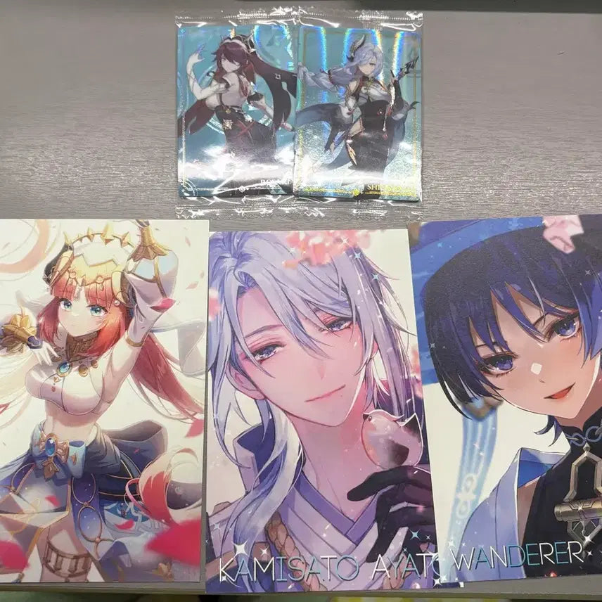 [BUNJANG] Genshin Impact Unofficial Goods Postcard Bundle Set / 원신 비공굿 엽서 판매합니당 (일괄)
