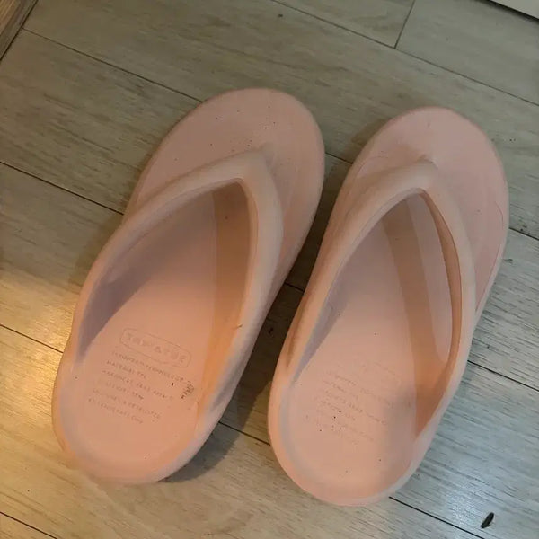 [BUNJANG] Toun28 Baby Pink Flat Sandals / 토앤토 쪼리 230 베이비핑크