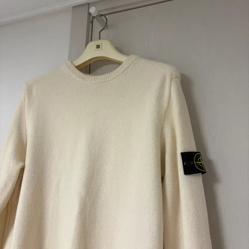 [BUNJANG] Stone Island Ivory Knit XL / [새상품급/XL] 스톤아일랜드 아이보리 니트 Xl사이즈