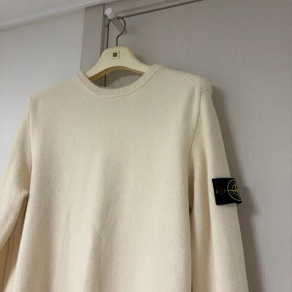 [BUNJANG] Stone Island Ivory Knit XL / [새상품급/XL] 스톤아일랜드 아이보리 니트 Xl사이즈