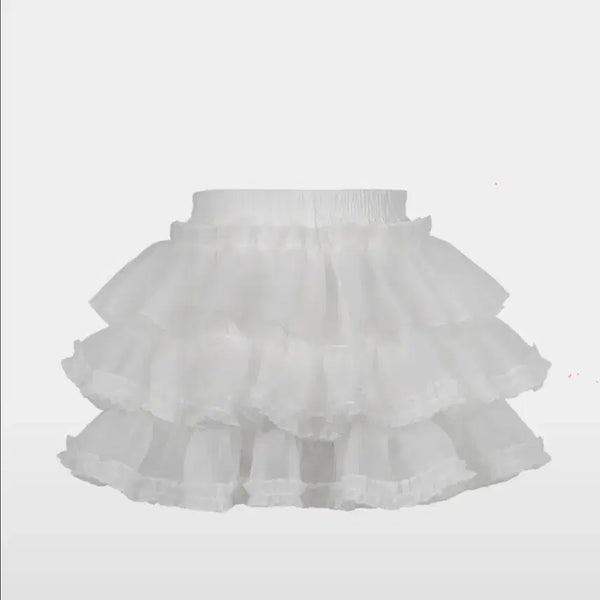 [BUNJANG] Ruffleneck Tutu Pants Skirt White / 러프넥 튜튜 팬츠 스커트 화이트