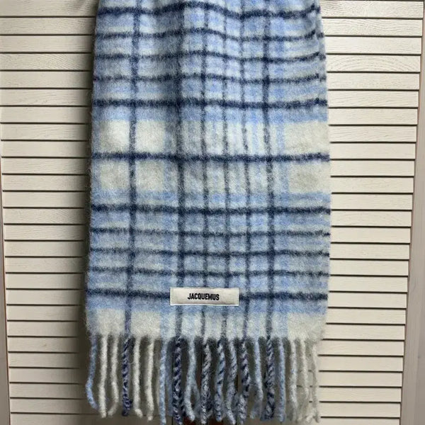 [BUNJANG] Jacquemus Checkered Scarf Blue / 자크뮈스 체크 머플러 블루