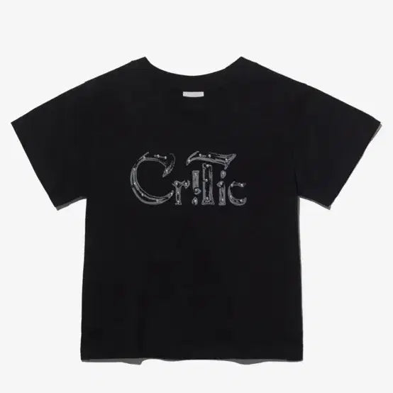 [BUNJANG] Critic Glitter Gothic T-Shirt (Women's) Black / 크리틱 GLIMMER GOTHIC T-SHIRTS (FOR WOMAN) BLACK