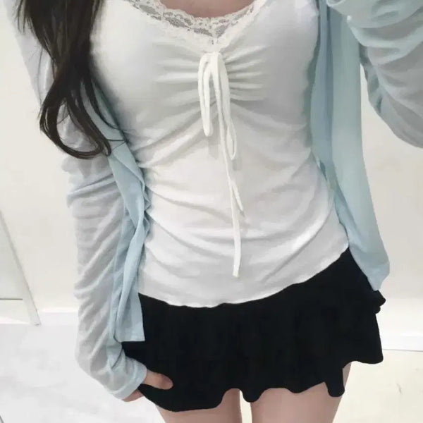 [BUNJANG] Cardigan and Camisole Set / 가디건+나시