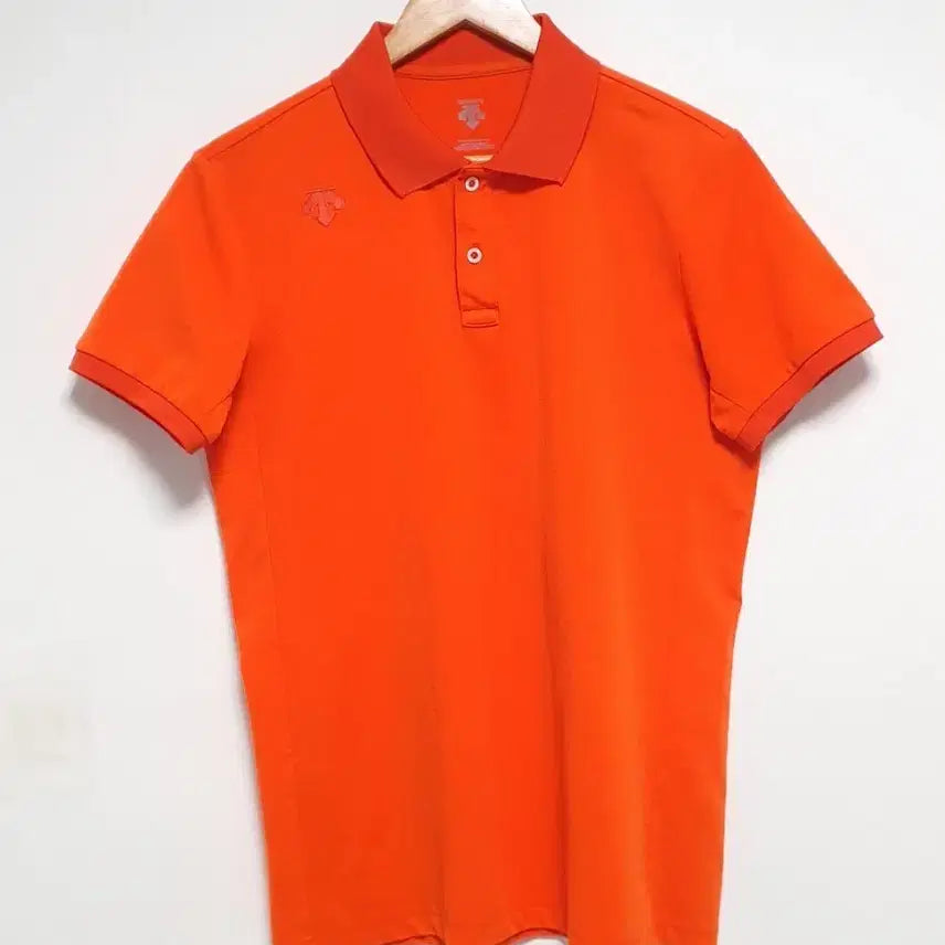 [BUNJANG] Descente Functional Short-Sleeve Polo Shirt Orange Size 100 / 데상트 기능성 반팔 카라티 100사이즈 오렌지