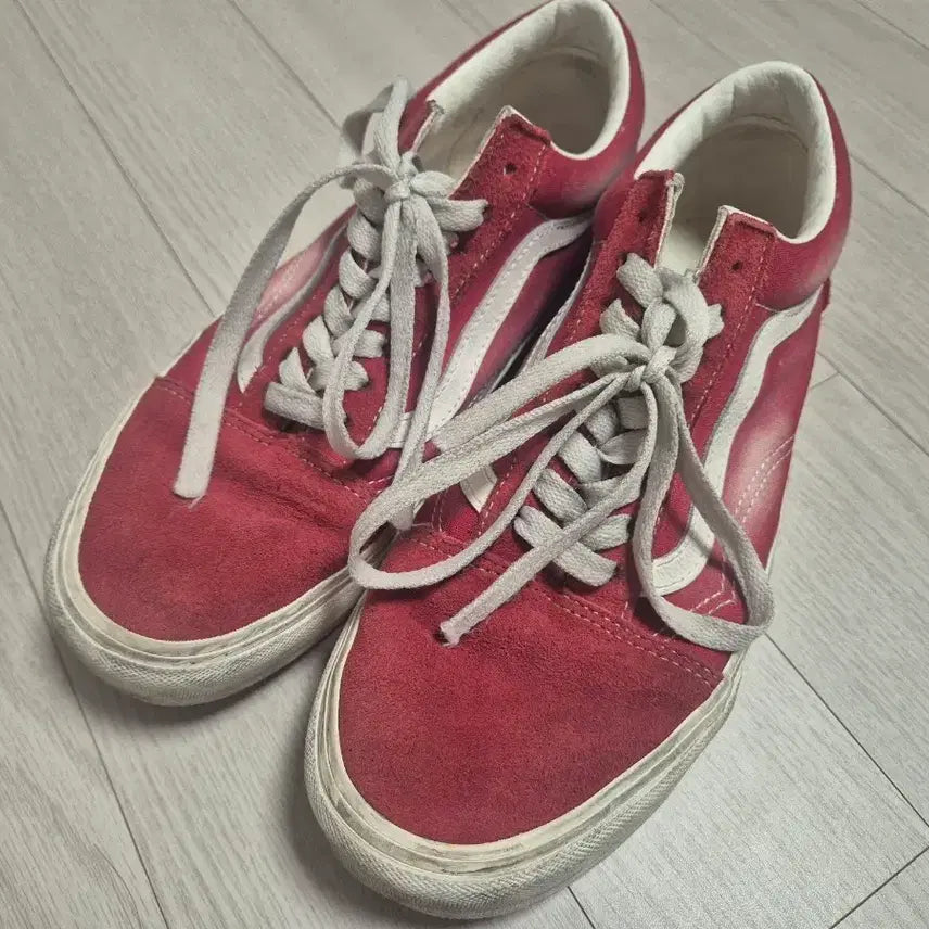 [BUNJANG] Vans Old Skool Red Washing Sneakers / 반스 올드스쿨 레드워싱