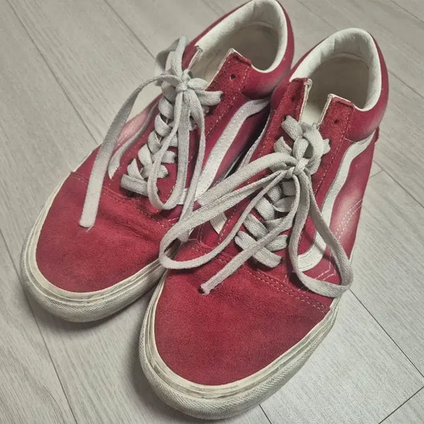 [BUNJANG] Vans Old Skool Red Washing Sneakers / 반스 올드스쿨 레드워싱