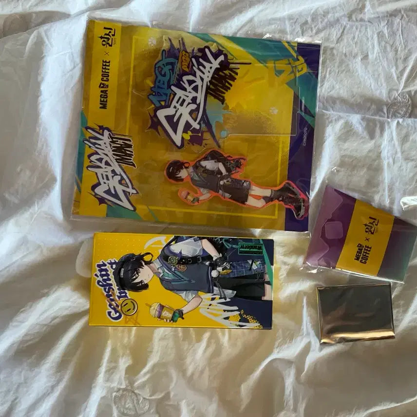 [BUNJANG] Genshin Impact Wanderer Mega Coffee Collaboration Acrylic Stand, Tumbler, Photocard, and Mug Set / 원신 방랑자 메가커피 콜라보 상품