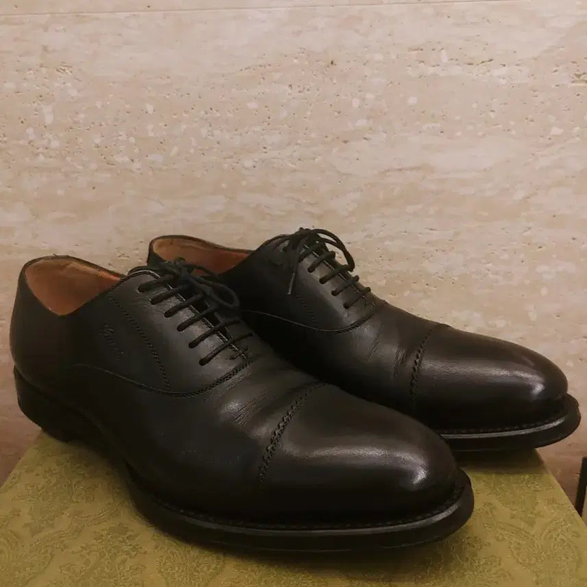 [BUNJANG] Gucci Black Leather Dress Shoes / 구찌 블랙 구두(새상품급) 백화점 정품