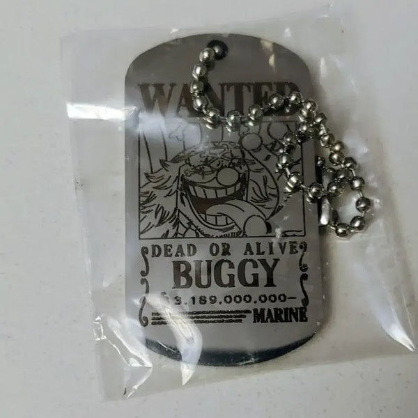 [BUNJANG] One Piece Buggy Wanted Poster Metal Keychain / 원피스 버기 수배지 메탈 키링