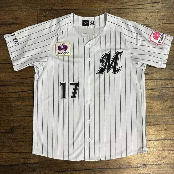 [BUNJANG] Mizuno Lotte Marines Sasaki Roki #17 Baseball Jersey (M) / 미즈노 지바 롯데 마린즈 사사키 로키 17번 야구 유니폼 M 일본 NPB