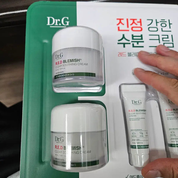 [BUNJANG] Dr.G Red Blemish Clear Soothing Cream Set / 닥터지 레드 블레미쉬 클리어 수딩크림 50ml 2개 + 10ml 2개