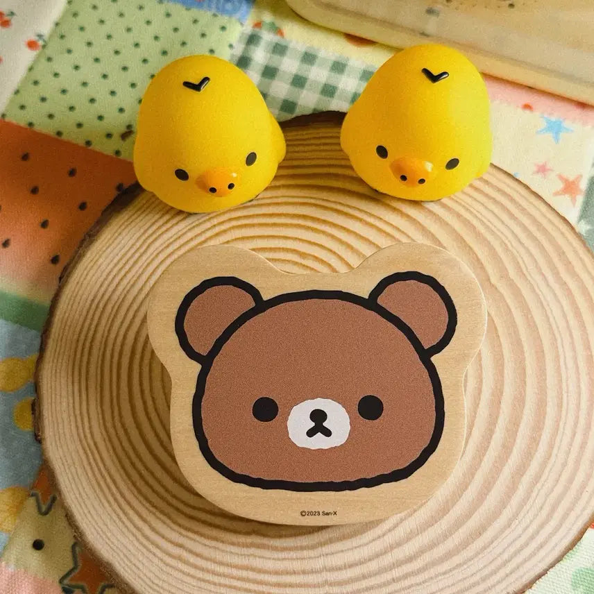 [BUNJANG] San-X Rilakkuma Chairoikoguma Face Big Wood Clip / 일본 정품) 코구마 페이스 빅 우드클립 리락쿠마 나무집게