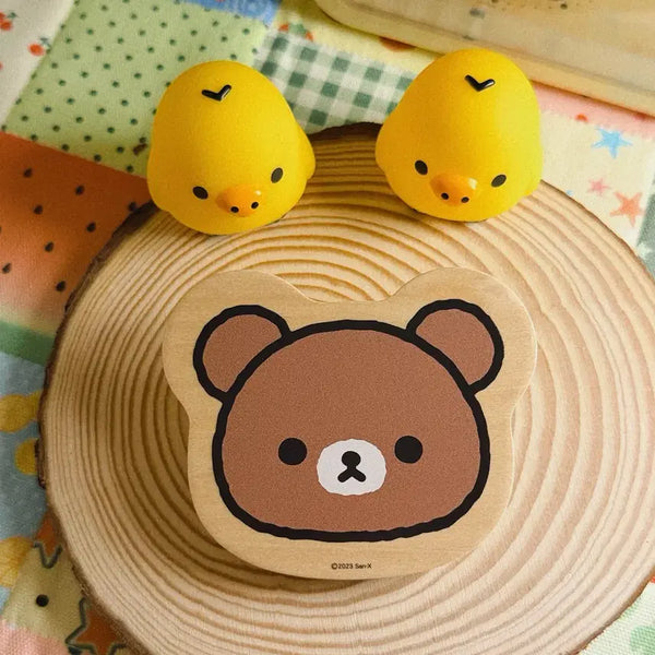 [BUNJANG] San-X Rilakkuma Chairoikoguma Face Big Wood Clip / 일본 정품) 코구마 페이스 빅 우드클립 리락쿠마 나무집게
