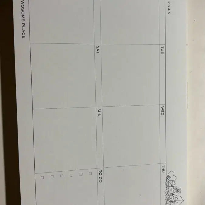 [BUNJANG] BT21 Twosome Place Weekly Planner / BT21 투썸플레이스 주간 플래너