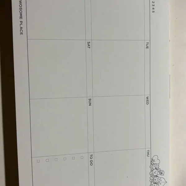 [BUNJANG] BT21 Twosome Place Weekly Planner / BT21 투썸플레이스 주간 플래너