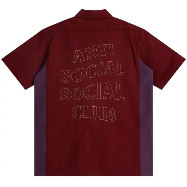 [BUNJANG] Anti Social Social Club x Dickies Work Shirt Burgundy XL / 안티 소셜 소셜 클럽 x 디키즈 워크 셔츠 버건디 XL