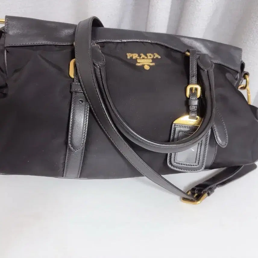 [BUNJANG] Prada Black Pocone 2-Way Shoulder Bag / 프라다 블랙 포코노 2way 숄더백/정품200%