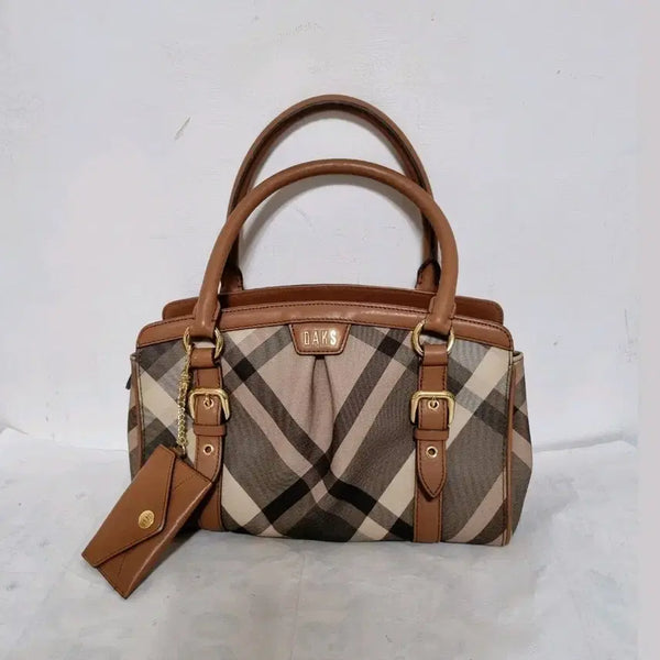 [BUNJANG] Daks Check Tote Bag / 닥스 체크 토트