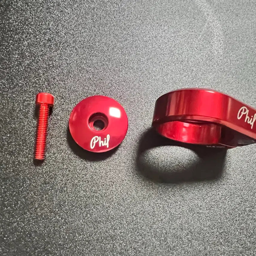 [BUNJANG] Philwood Red Seat Clamp Top Cap Bolt Set / 필우드 신품 레드 싯클램프 탑캡 볼트 세트팝니다