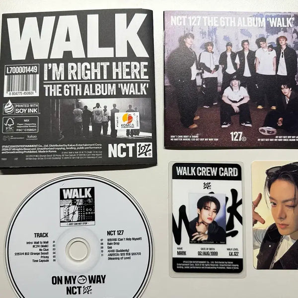 [BUNJANG] NCT 127 WALK 6th Album CD Photocard / NCT 127 WALK 6집 앨범 CD 포토카드 포함
