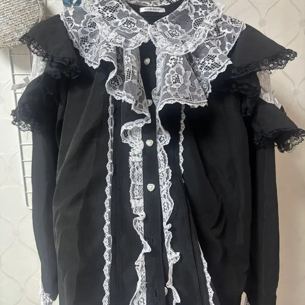 [BUNJANG] Noemie Vintage Gothic Style Blouse / 빈티지 노에미 블라우스 양산형 지뢰계 고딕풍