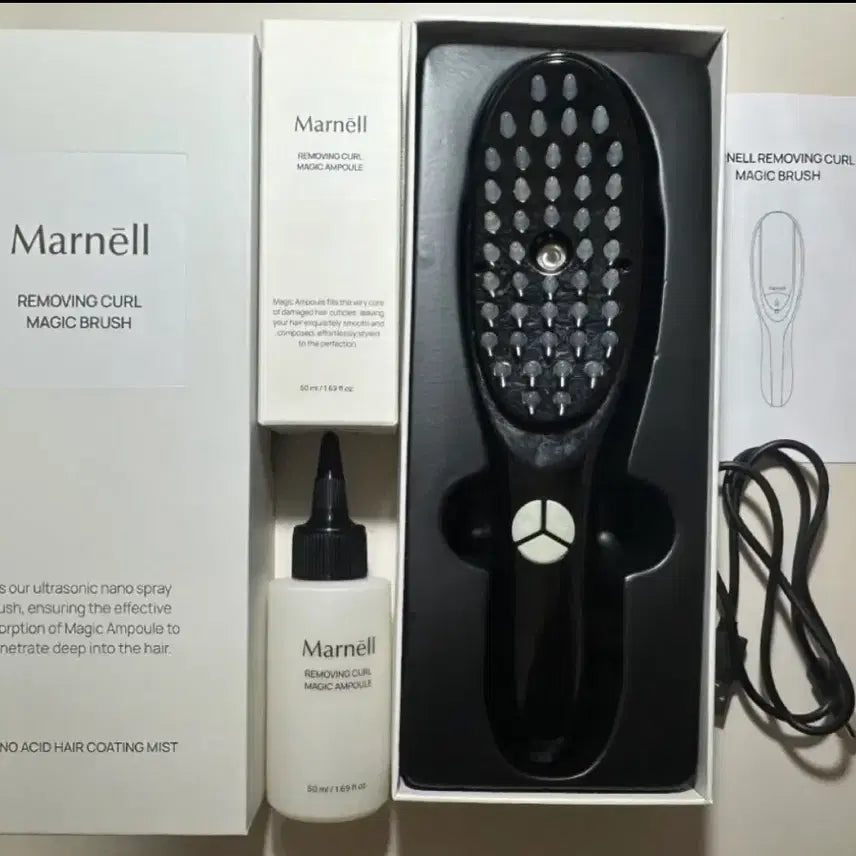 [BUNJANG] Manel Removing Curl Magic Hair Ampoule & Brush Set / 마넬 리무빙컬 매직 헤어 앰플&브러시