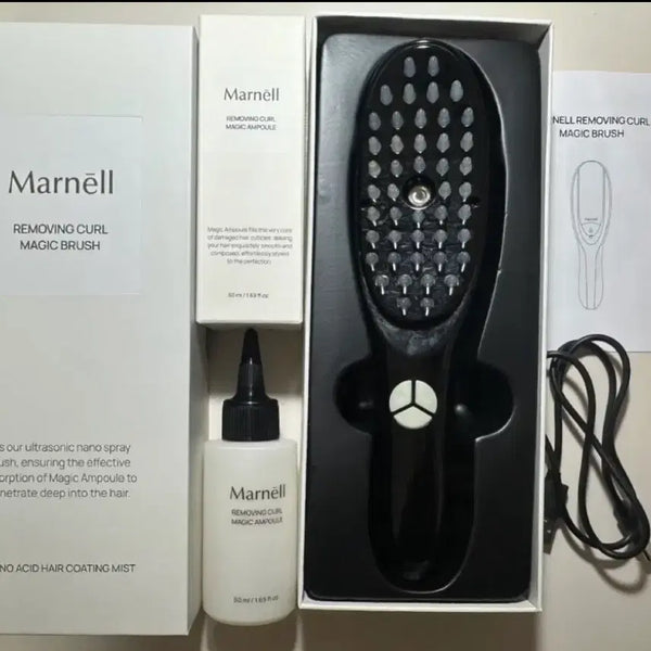 [BUNJANG] Manel Removing Curl Magic Hair Ampoule & Brush Set / 마넬 리무빙컬 매직 헤어 앰플&브러시