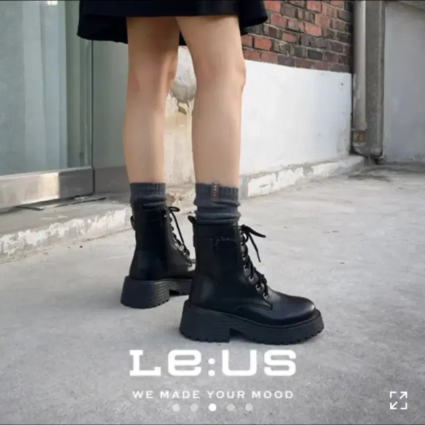 [BUNJANG] LE:US Black Walker Boots / LE:US 워커 부츠 블랙
