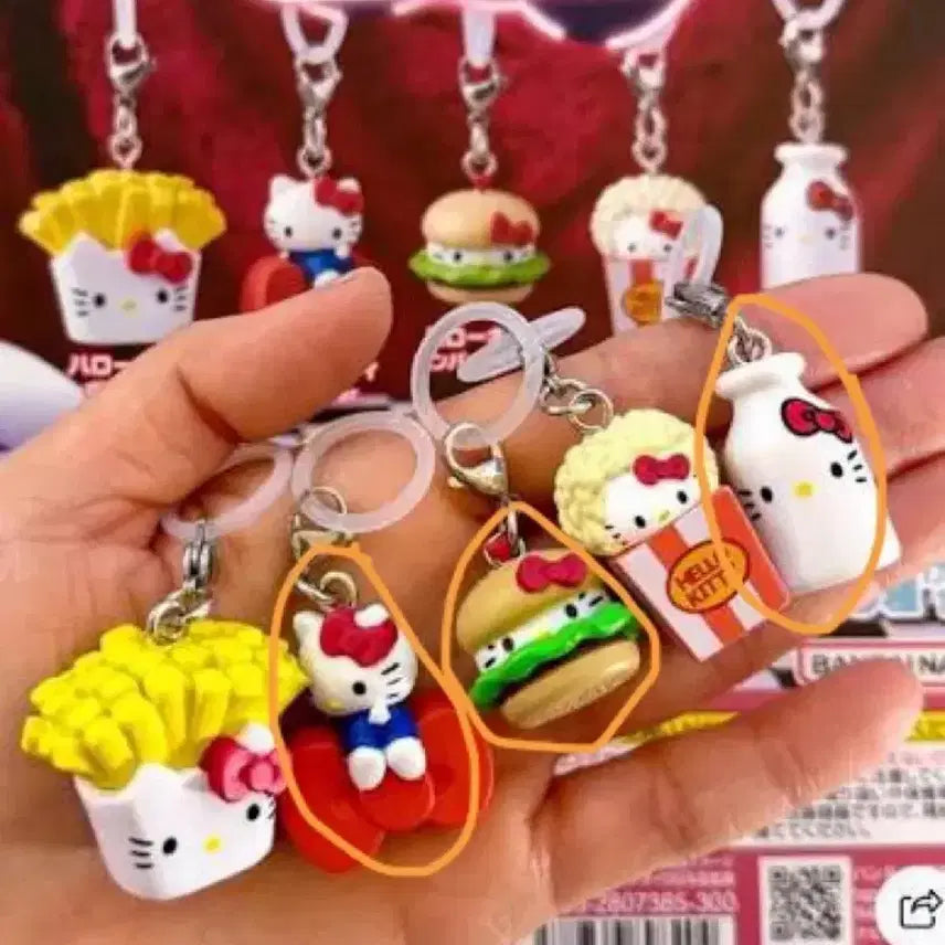 [BUNJANG] Hello Kitty American Design Accessory Keychain / 헬로키티 아메리칸 디자인 액세서리 키링 메지루시
