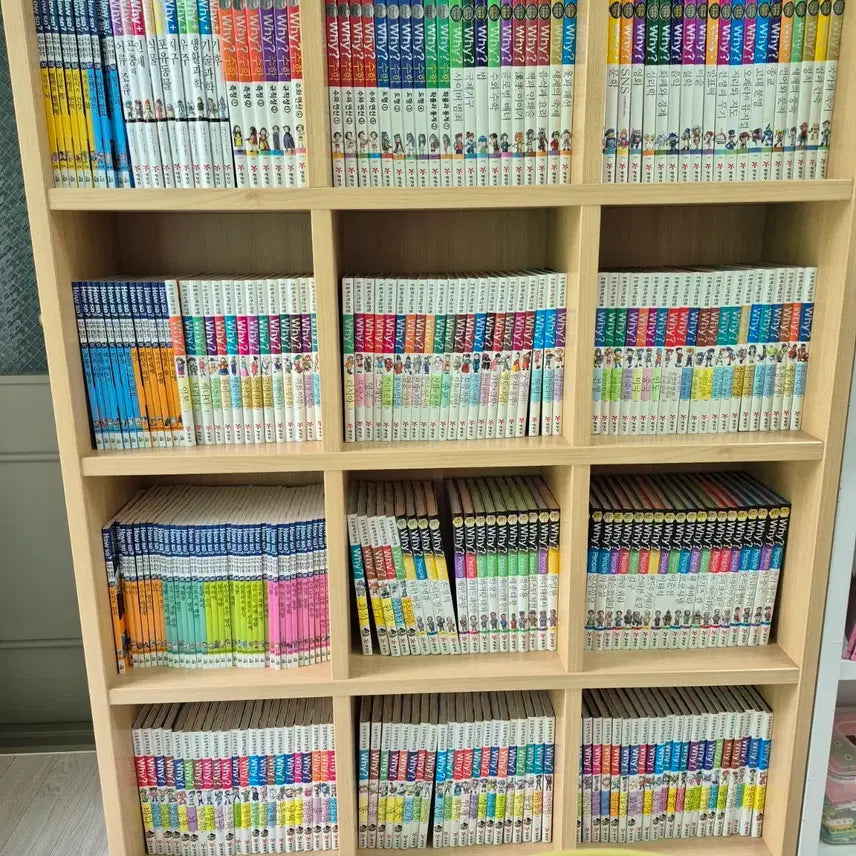 [BUNJANG] Why? Educational Book Set with Bookshelf / ( 와이책전집 )  ( HOW SO?) 책장 같이 드려요