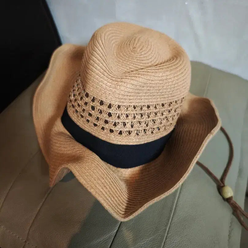 [BUNJANG] Shanghai Straw Fedora Hat - Unisex, 62cm / 상하이 남녀공용 밀짚 페도라 62cm