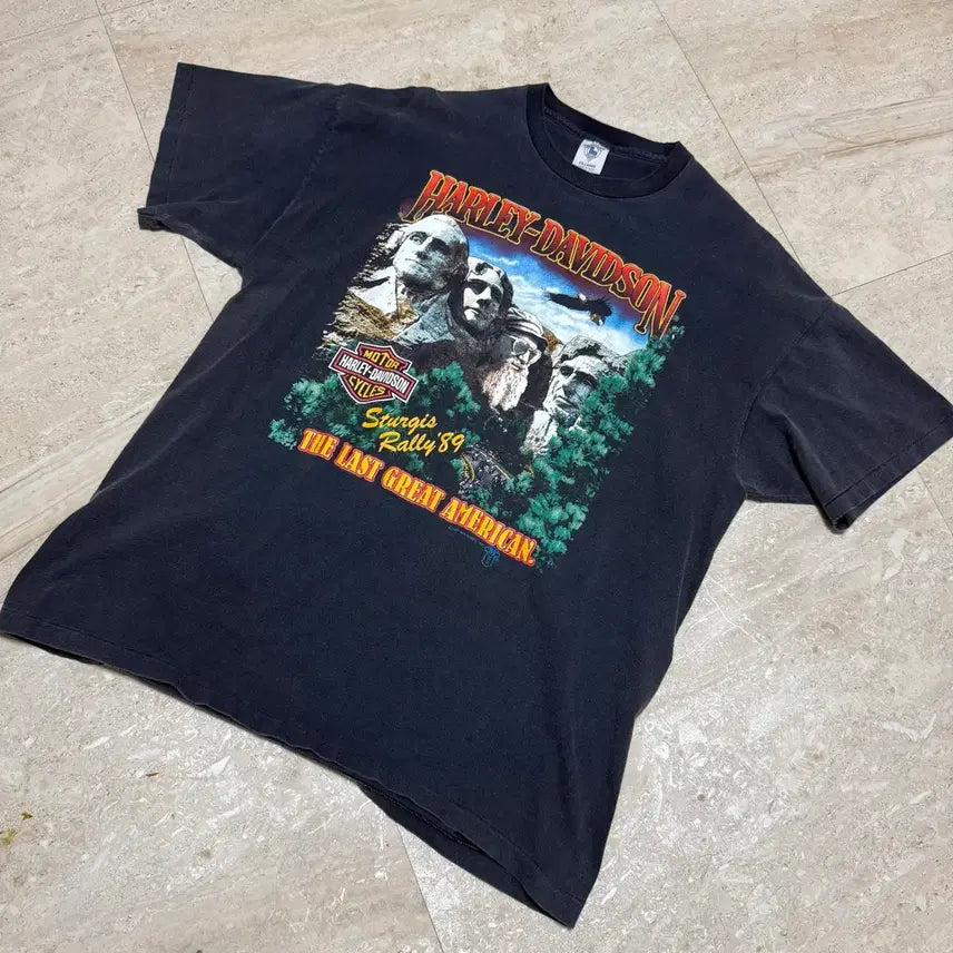 [BUNJANG] Harley-Davidson 80s Vintage T-Shirt Black XXL / [XXL] 할리데이비슨 빈티지 80s 반팔티 블랙 판매합니다