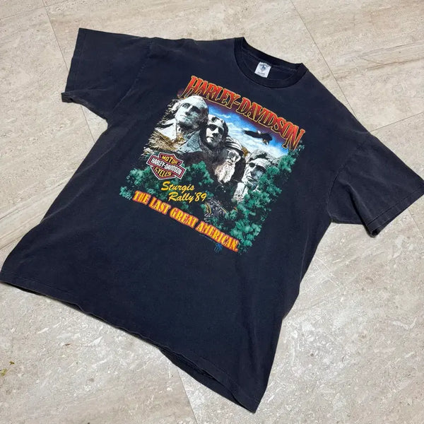 [BUNJANG] Harley-Davidson 80s Vintage T-Shirt Black XXL / [XXL] 할리데이비슨 빈티지 80s 반팔티 블랙 판매합니다