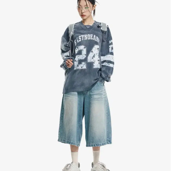 [BUNJANG] E.zino.ezy 8-Part Denim Bermuda Pants - Light Blue (Size 1) / 이지노이지 8부 데님 버뮤다팬츠 - 라이트블루(1사이즈) 인템포무드/어반드레스/낫포너드/르아르/어반디타입/후브스
