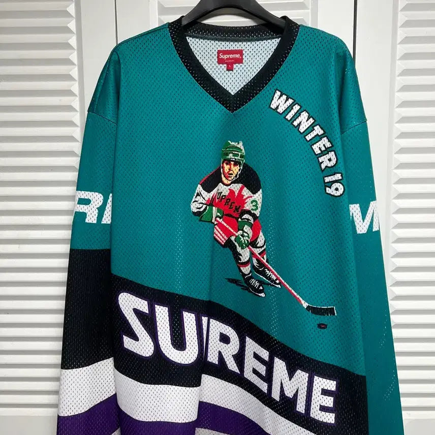 [BUNJANG] Supreme 19FW Hockey Jersey L / 19FW 슈프림 하키져지 L 판매