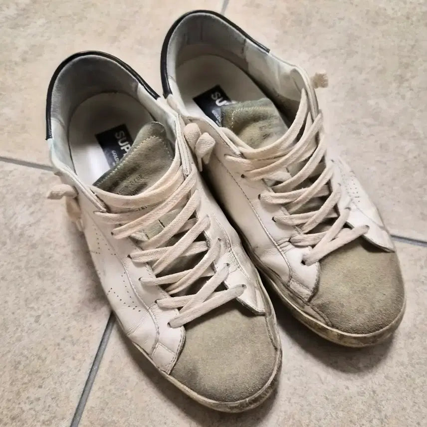 [BUNJANG] Golden Goose Superstar White Suede Sneakers Size 41 / 신세계 정품 골든구스 슈퍼스타 화이트 스웨이드 41사이즈