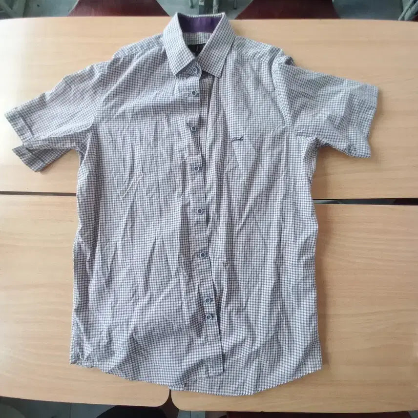 [BUNJANG] Daks Plaid Short Sleeve Shirt / 닥스 체크무늬 반팔 셔츠