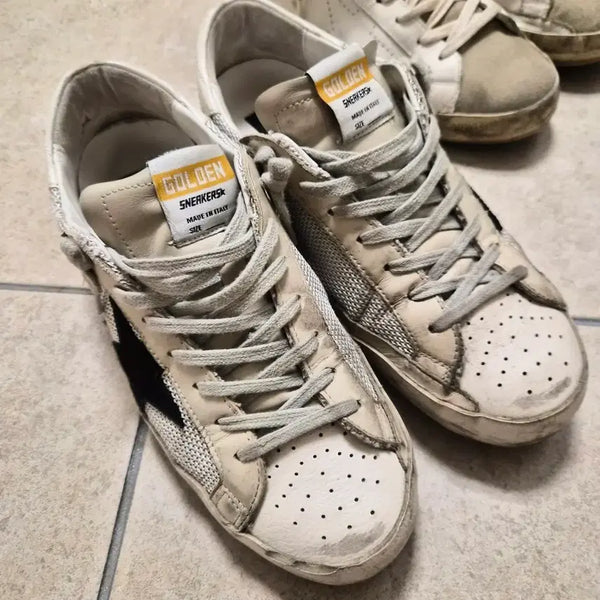 [BUNJANG] Golden Goose Superstar Sneakers Grey Code Mesh Size 41 / 롯데 정품 골든구스 슈퍼스타 스니커즈 그레이코드 메쉬 41