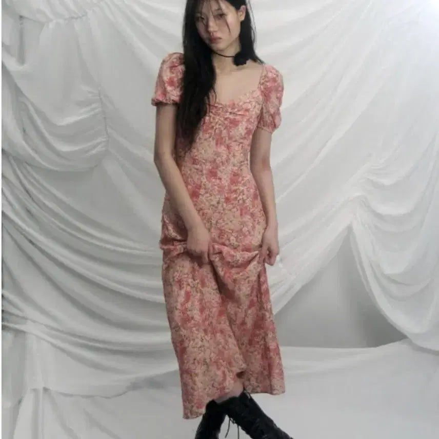 [BUNJANG] Luluseoul Margaret Puff Long Dress M / 루루서울 마가렛퍼프 롱원피스 M