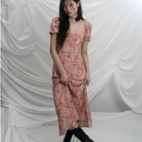 [BUNJANG] Luluseoul Margaret Puff Long Dress M / 루루서울 마가렛퍼프 롱원피스 M
