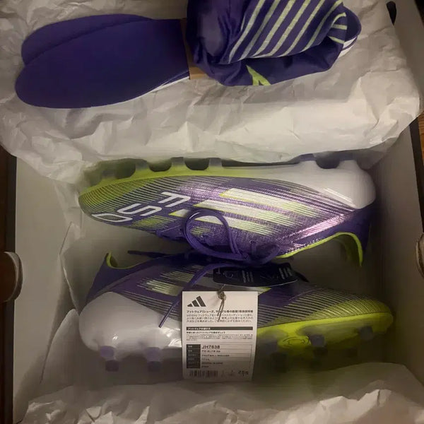 [BUNJANG] Adidas F50 Elite AG Soccer Cleats Purple 255mm / 아디다스 F50 엘리트 Ag 축구화 퍼플 255