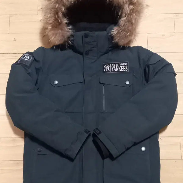 [BUNJANG] MLB Natural Racoon Goose Down Parka Size 100 / MLB 천연라쿤 구스다운 100사이즈
