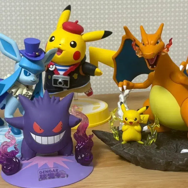 [BUNJANG] Pokemon Punyism Charizard, Gengar, Pikachu, Eevee Set Figure Bundle / 개봉)포켓몬스터 퍼니즘 리자몽,팬텀 탑토이 피카츄 이브이 일괄 4종 포켓몬 피규어