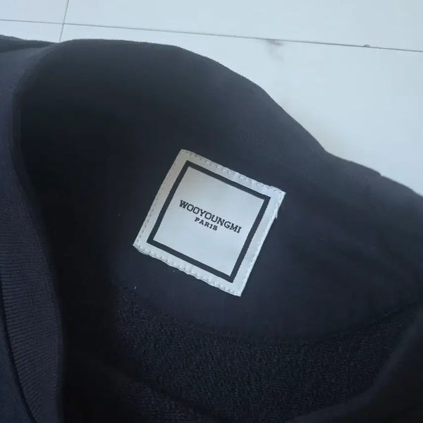 [BUNJANG] Wooyoungmi Navy Short Sleeve Sweatshirt Size 50 / 우영미 반팔 맨투맨 팝니다.