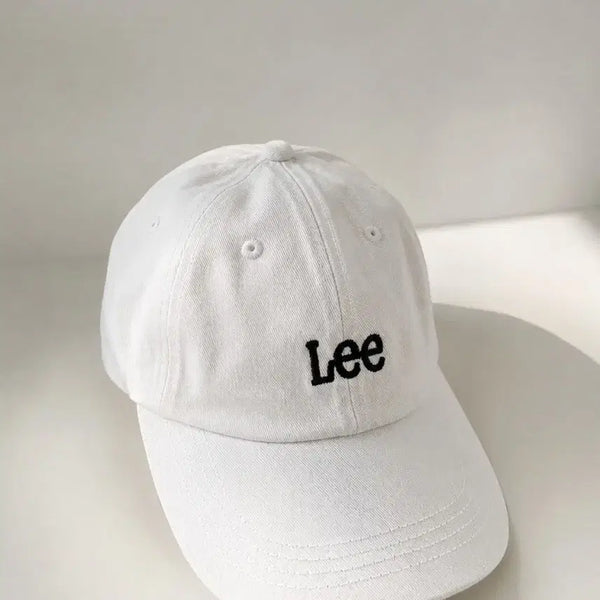 [BUNJANG] Lee Colorblock Logo Ball Cap White / 리 보색 로고 볼캡 화이트